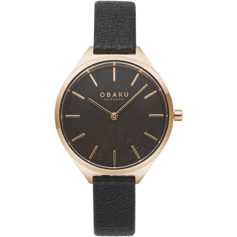 Obaku Women's Kaffe Black Dial Watch - V257lhvnrb